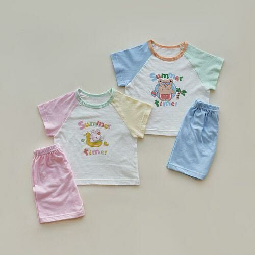 24S/S🌞Summer夏日水上樂園系列-插肩袖居家上下套裝