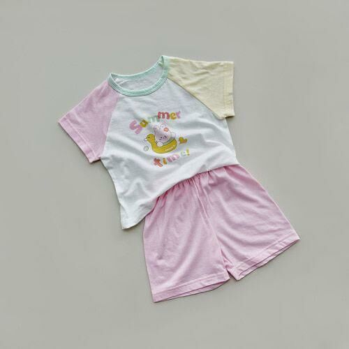 24S/S🌞Summer夏日水上樂園系列-插肩袖居家上下套裝