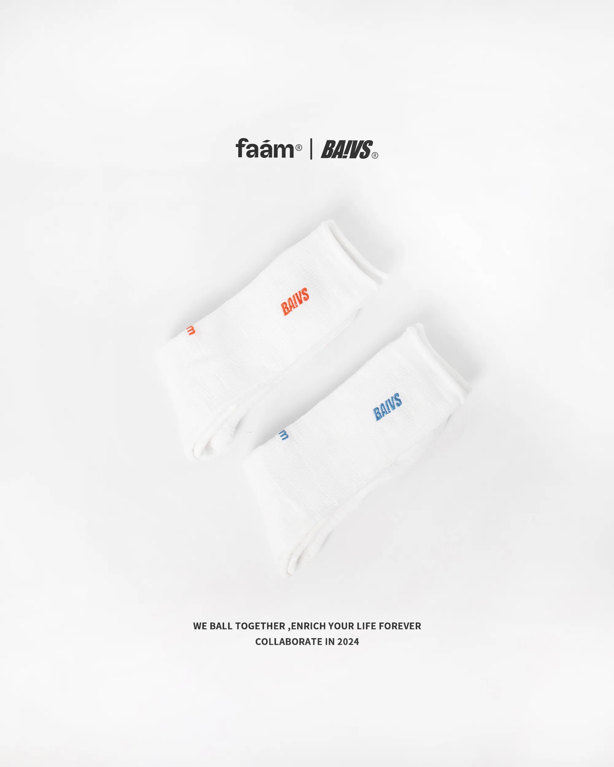 Faam X BAIVS 混紗針織高筒毛襪 (二入組)