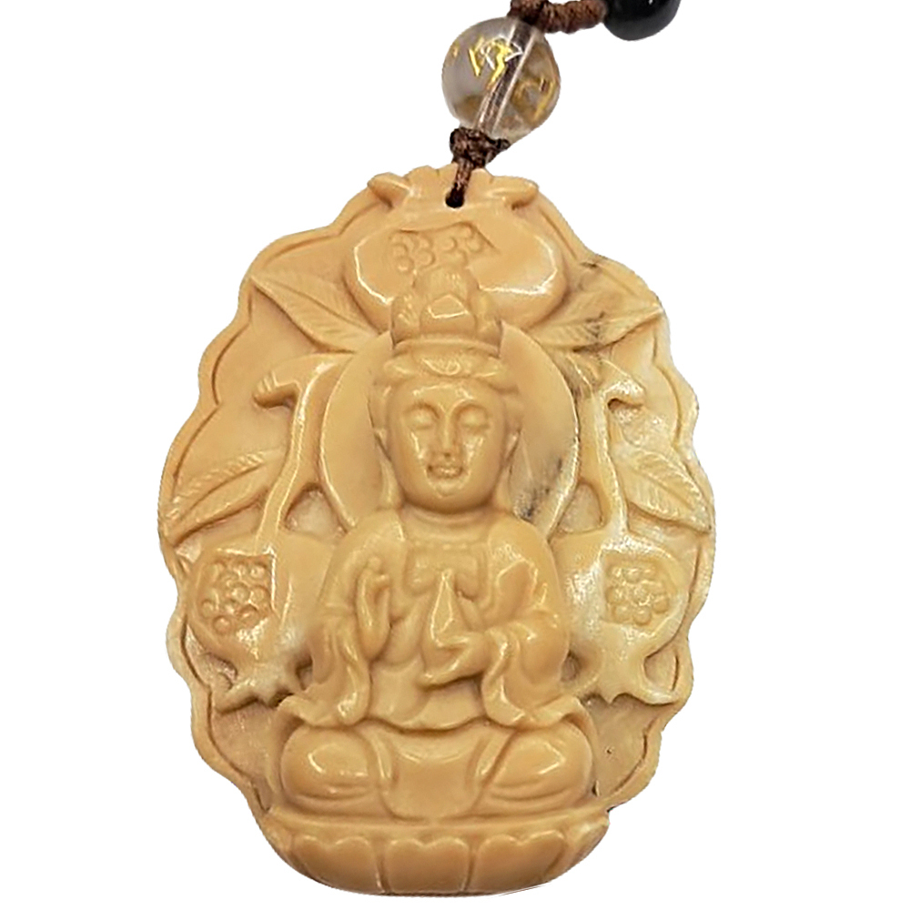 龍宮舍利{壽桃觀音}黑玉髓項鍊【十方】132588