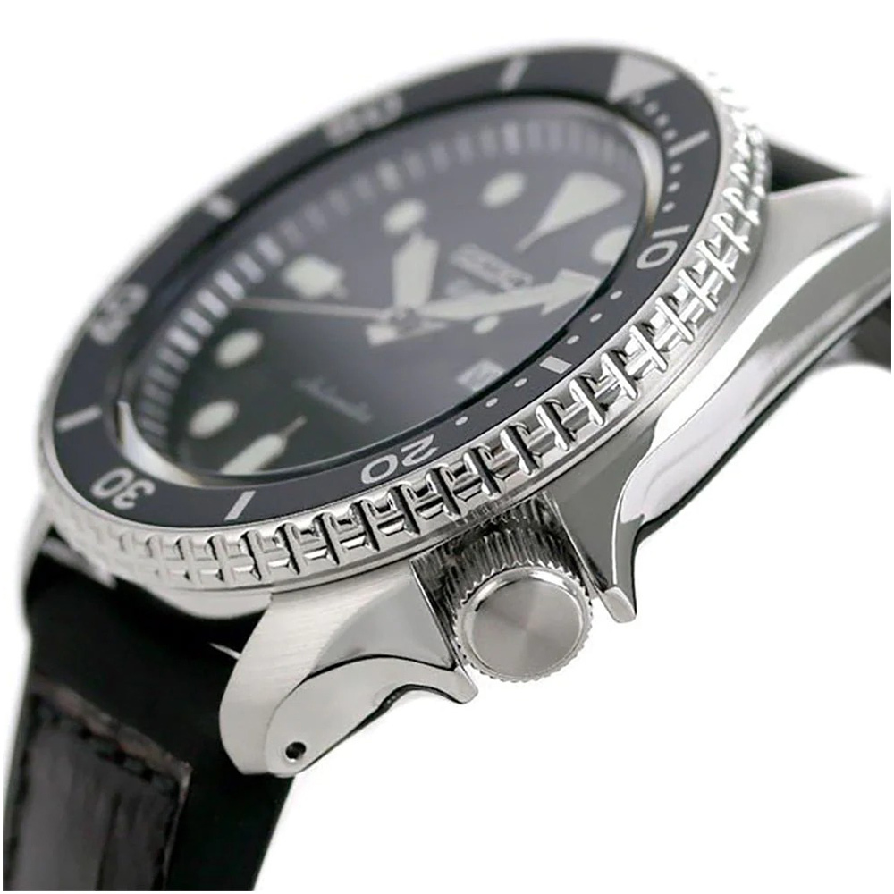 (預購)【SEIKO 日本精工】盾牌5系列 咖帶黑面日期星期顯示三針自動機械腕錶-SBSA027