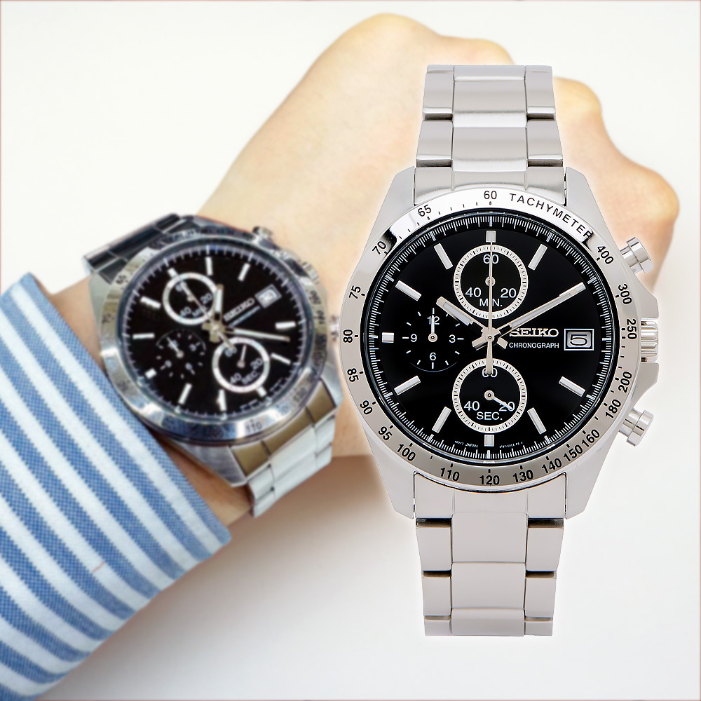 (預購)【SEIKO 日本精工】SPIRIT系列 SBTR005 計時三眼 日本機芯 現代時尚 熊貓 男士 手錶