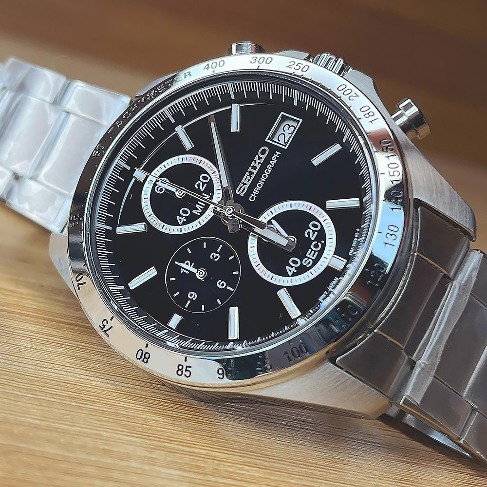 預購款【SEIKO 日本精工】SPIRIT系列 計時三眼 日本機芯 現代時尚 熊貓 男士 手錶 SBTR005