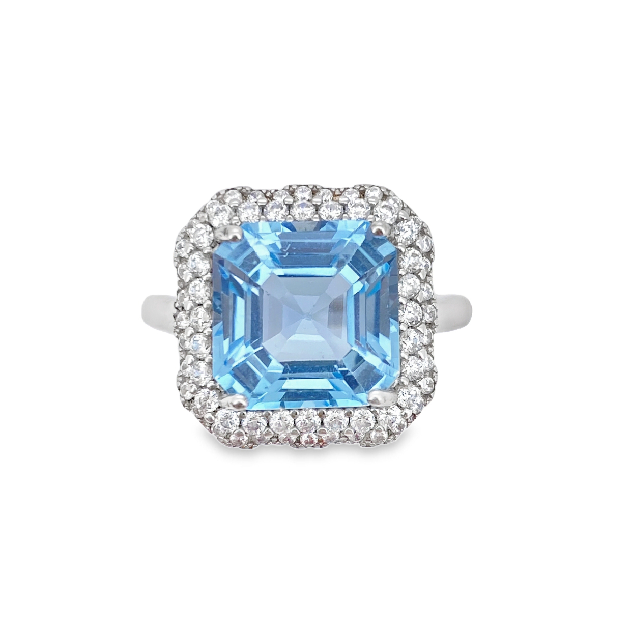 T605天空藍拓帕戒指