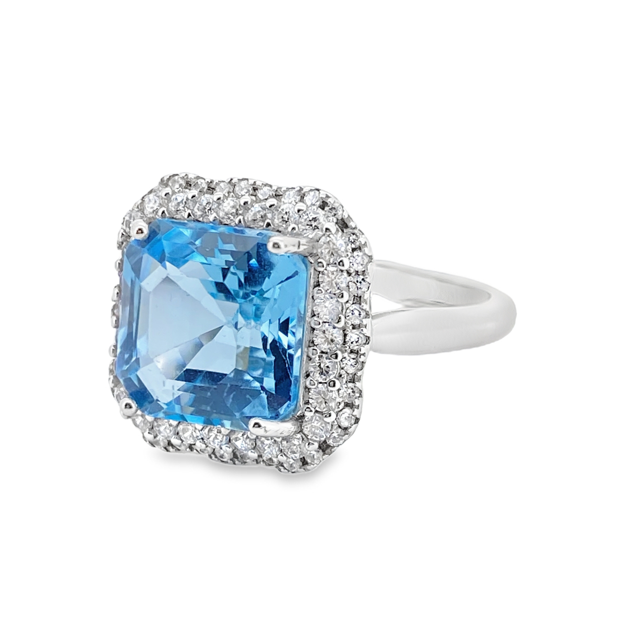 T336天空藍拓帕戒指