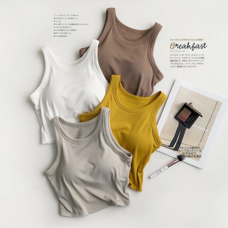 現貨S白色 S深灰色｜自留款 螺紋bra-tee  ＊可運動也可以一般穿搭