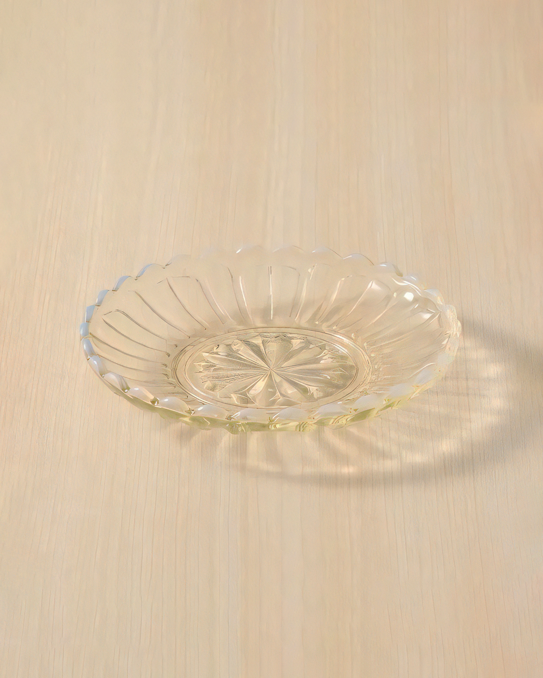 雪の花系列 玻璃甜點碟 古代色｜廣田硝子