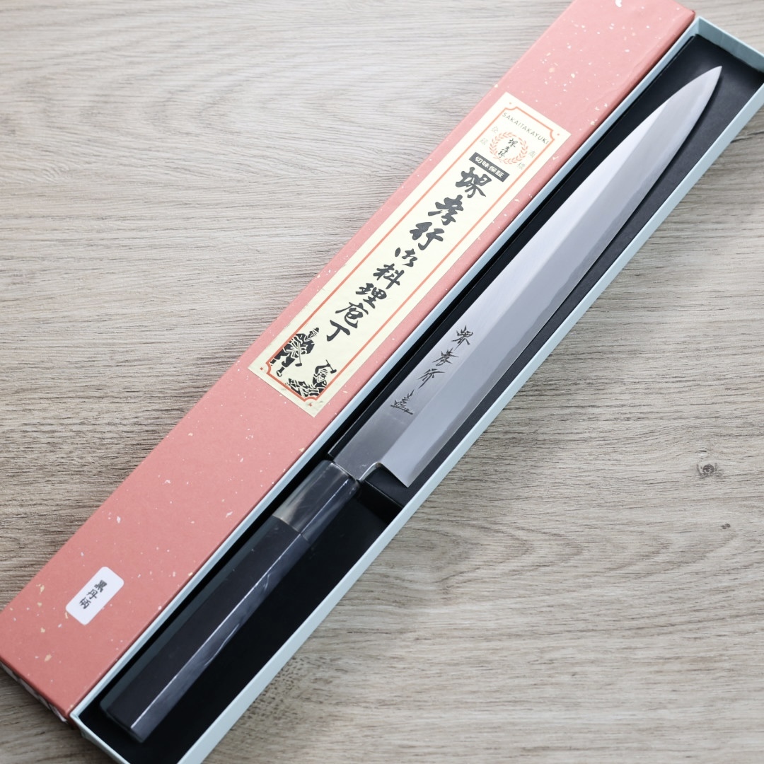 堺孝行 正夫柳刃 270mm 銀三鋼 黑檀柄