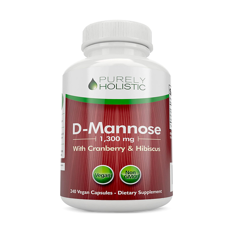 Purely Holistic D Mannose 1300mg with  Cranberry & Hibiscus, 240 Veggie Capsules