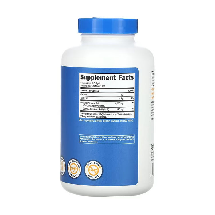 Nutricost, Evening Primrose Oil, 1,300 mg, 120 Softgels