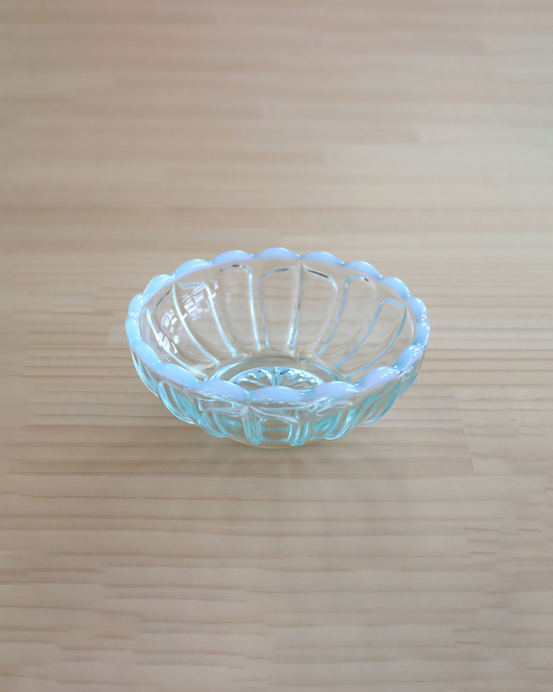 雪の花系列 玻璃圓小鉢 冰藍色｜廣田硝子