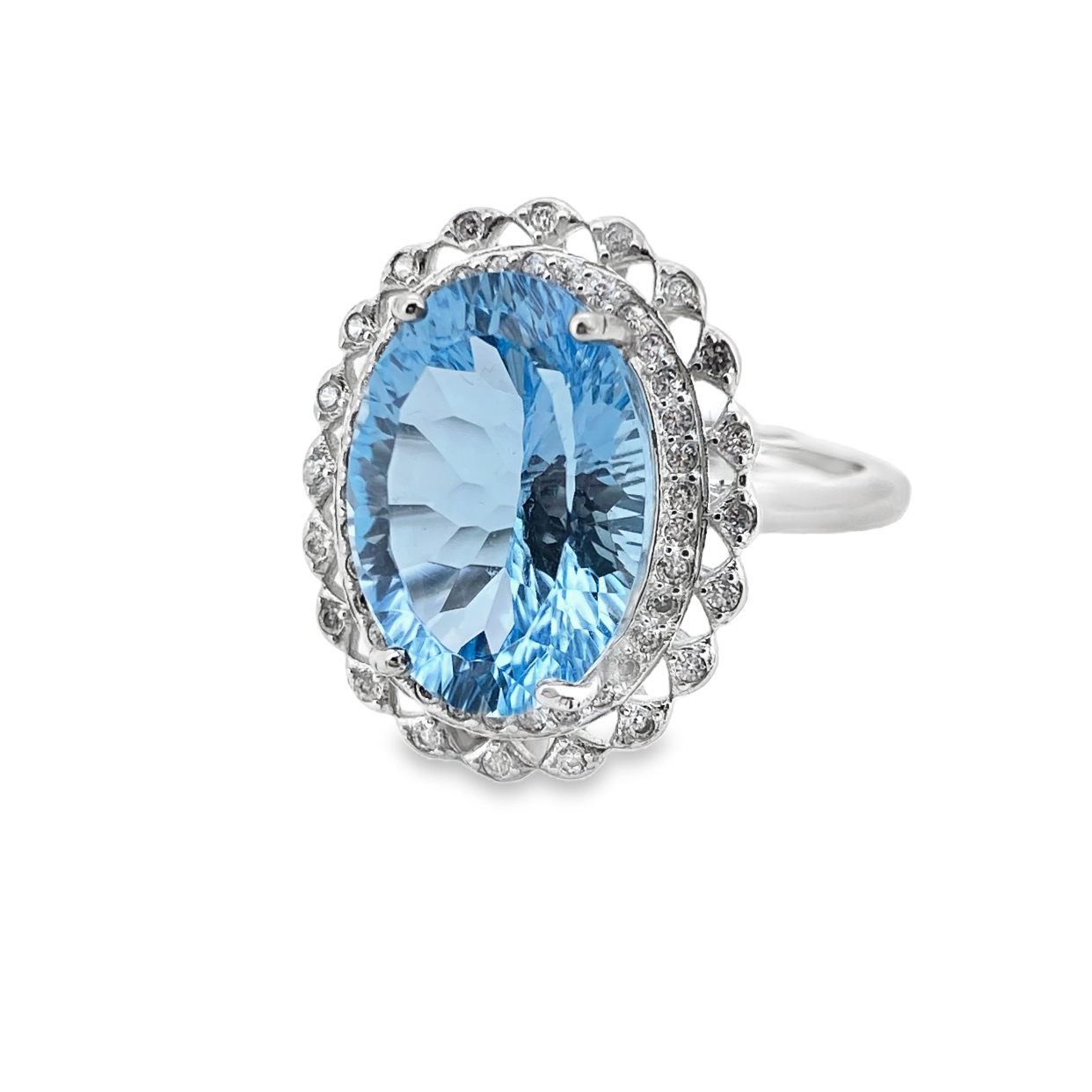 T340天空藍托帕戒指