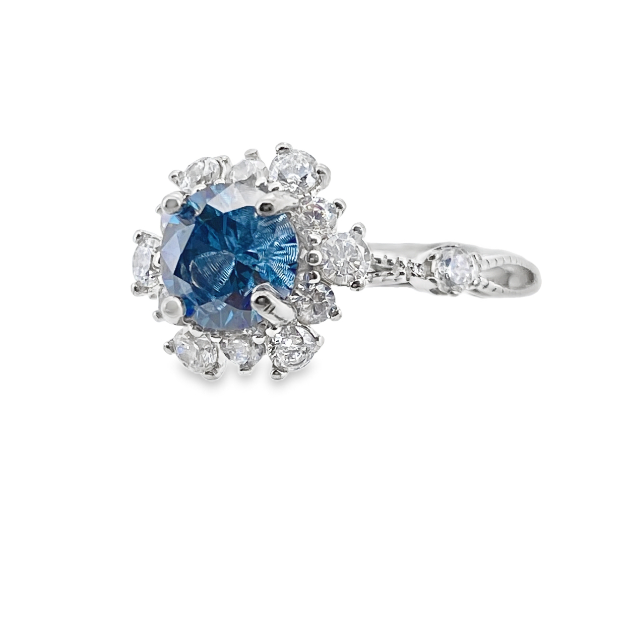 T341藍色莫桑戒指