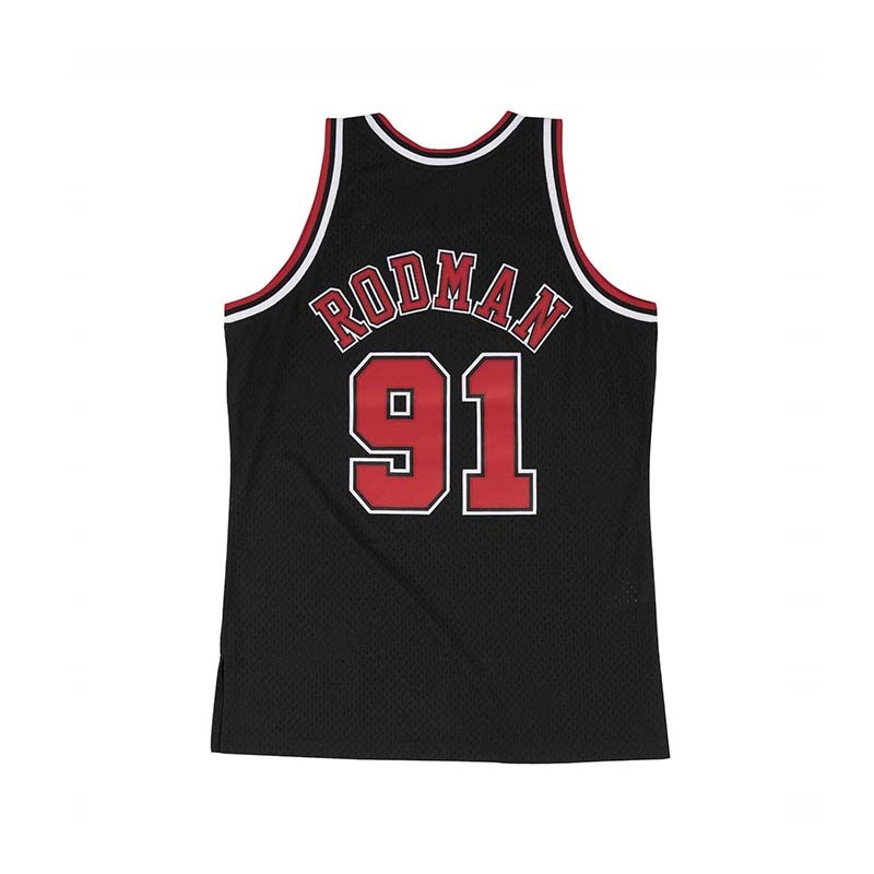 Mitchell & Ness NBA 球迷版球衣 DENNIS RODMAN #91 CB 1997-98 ALT 球衣 黑 MNSWJ-G205A [台灣現貨]