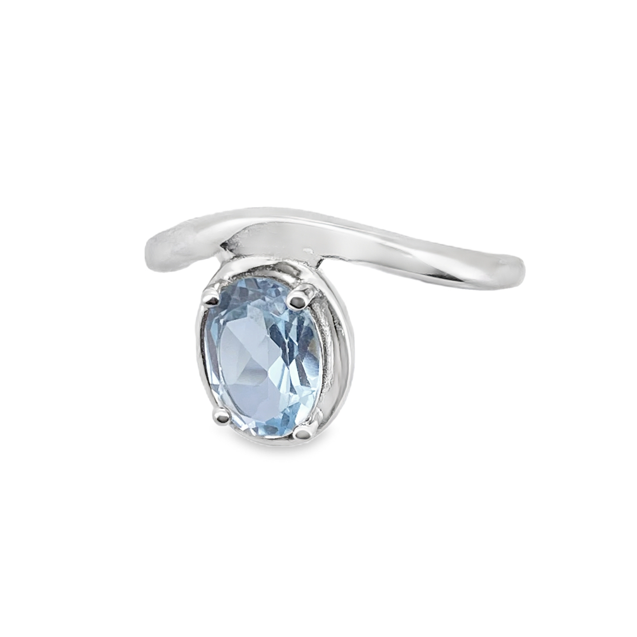 T328天空藍拓帕戒指