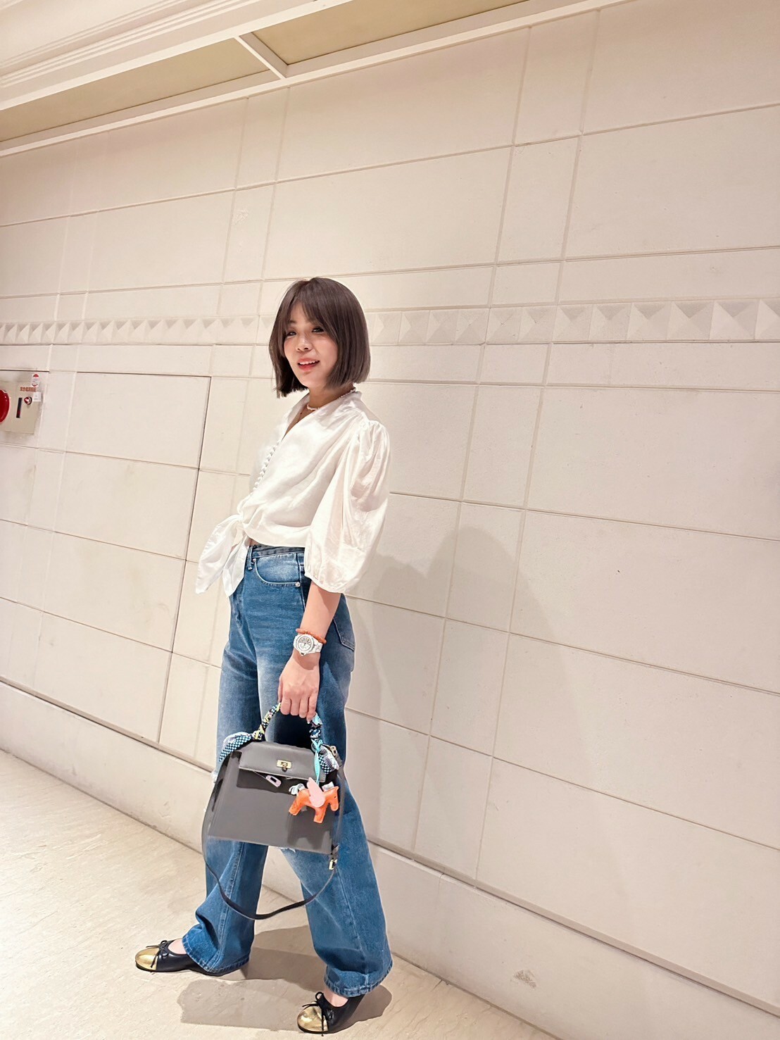 雙背帶 外縫牛皮凱莉包(4個尺寸)(多色)