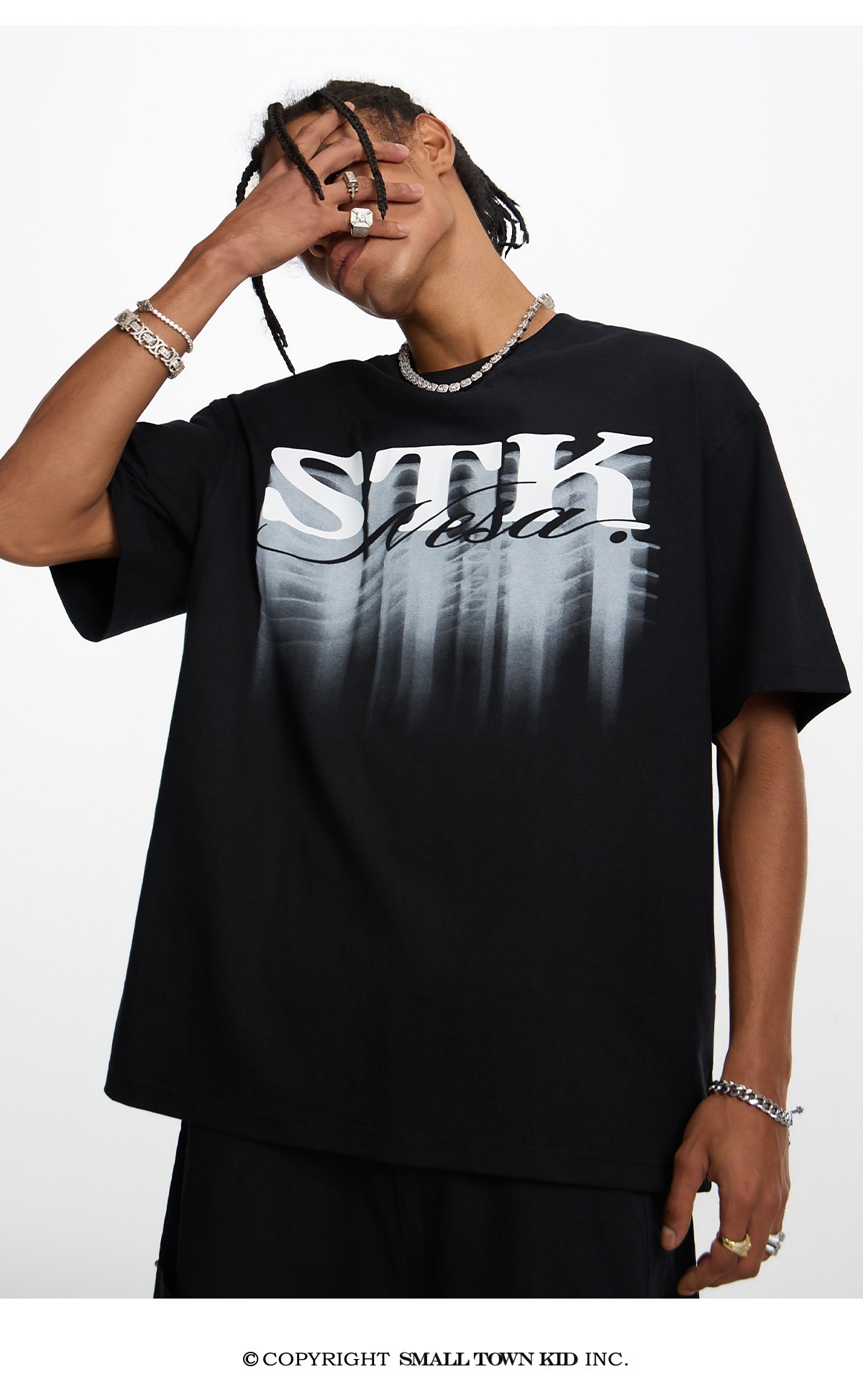 ASEN同款 STK SmallTownKid  STK幻影字體 短袖T恤