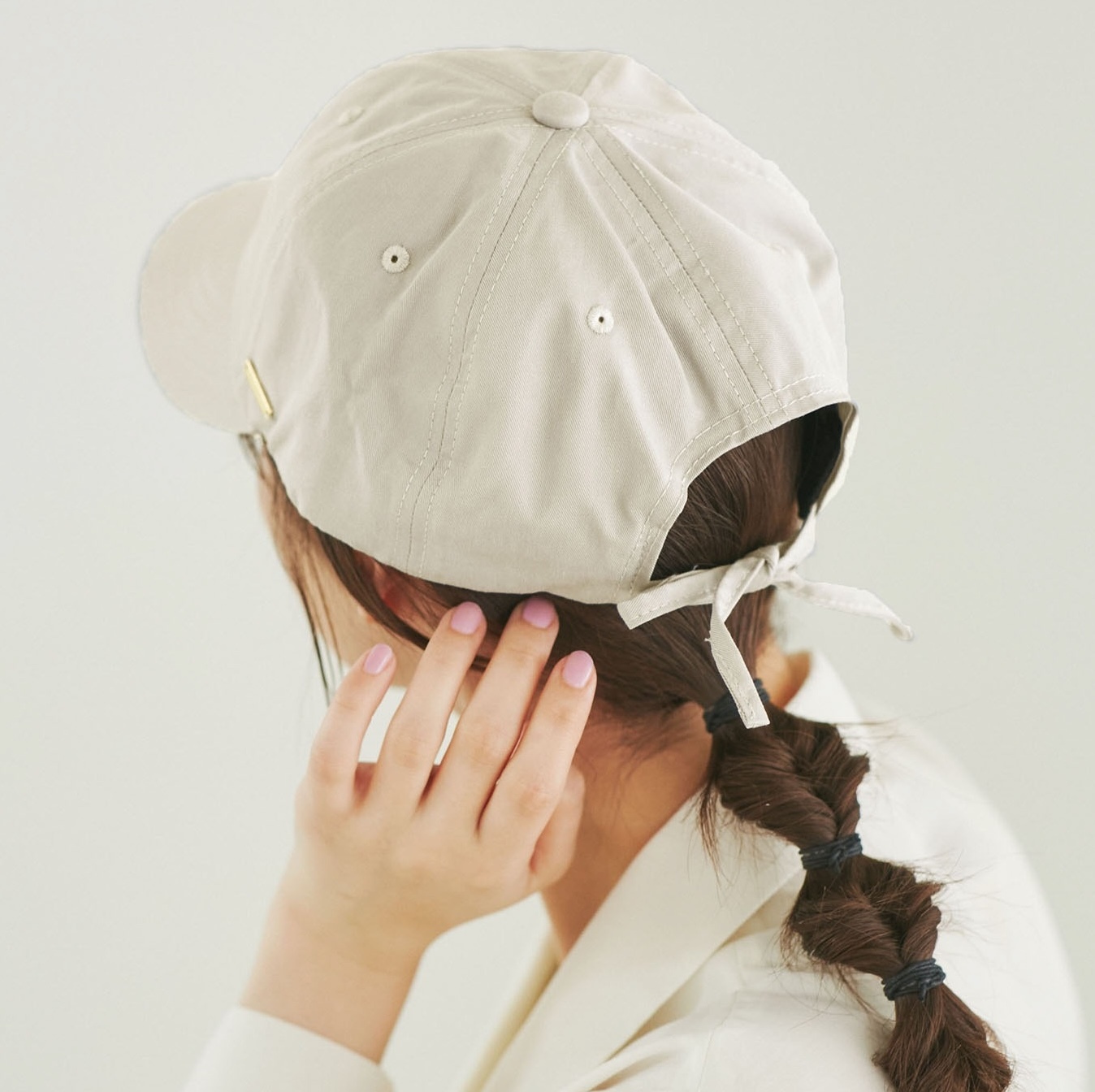 後綁繩女孩系棒球帽 3色