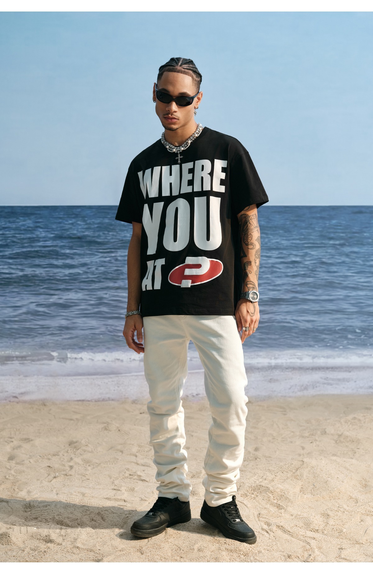 STK SmallTownKid  “Where are you？”標語短袖 T恤