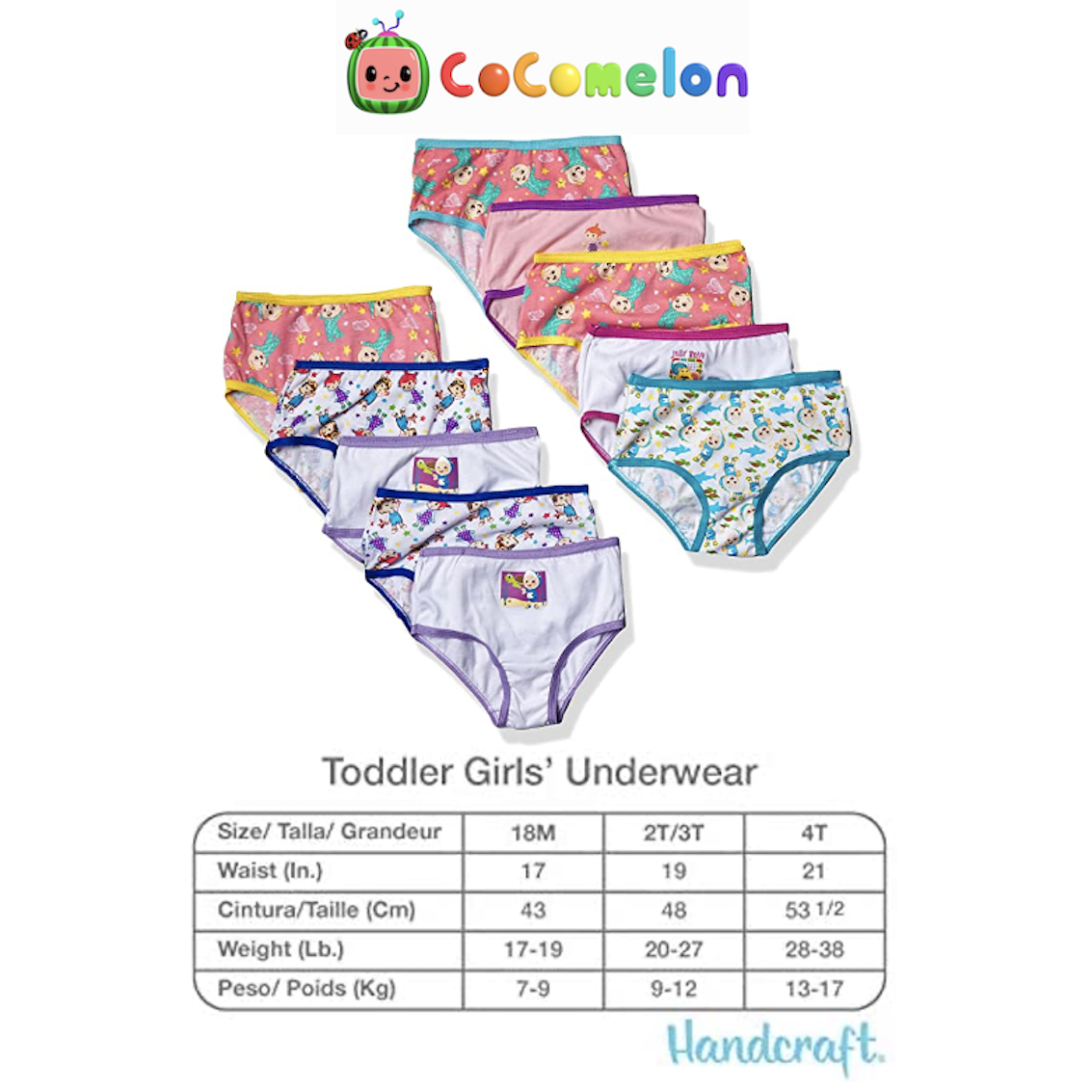 美國 Cocomelon 女童幼童內褲 (10 枚入)