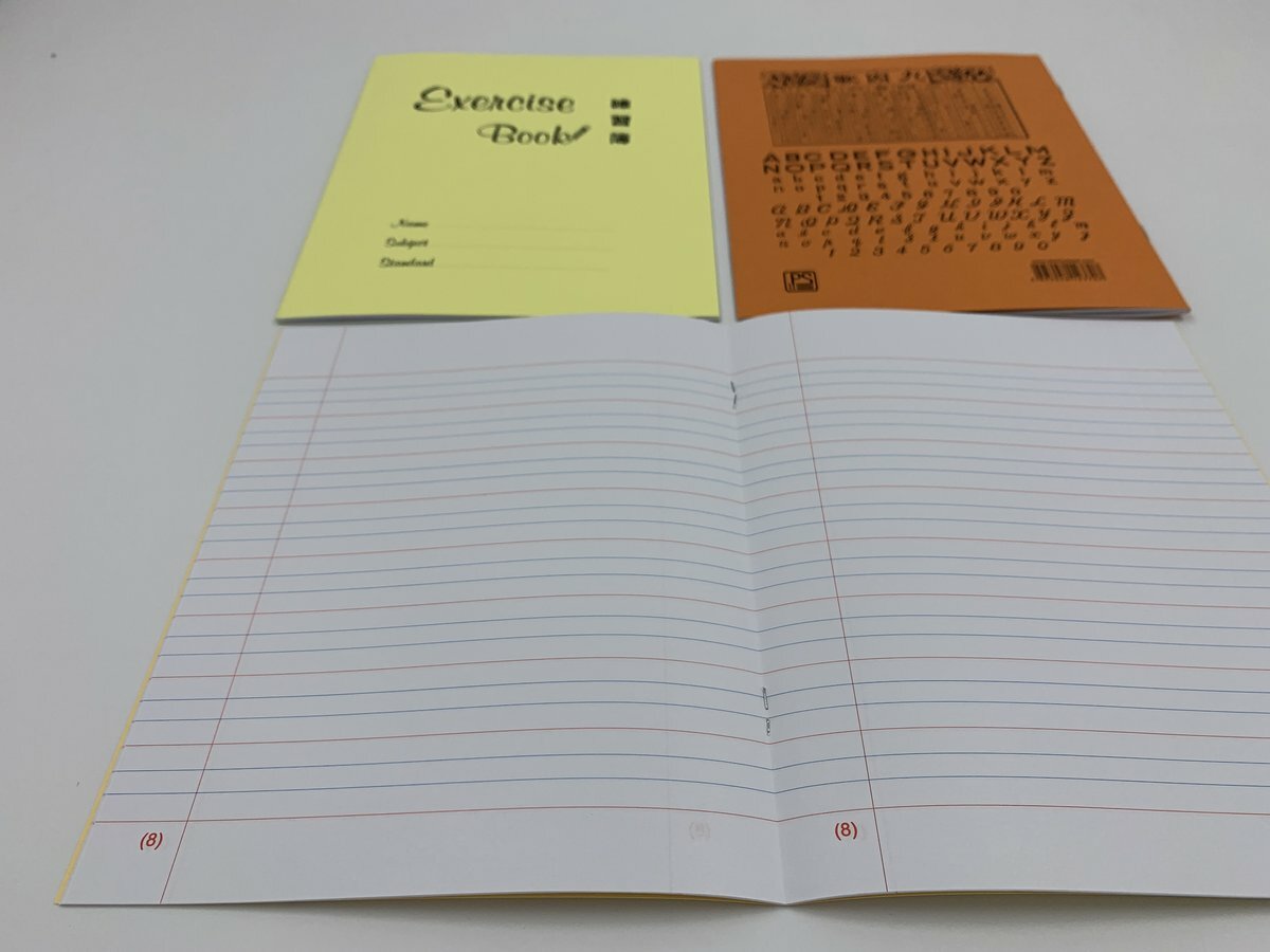 英文紅雙8行 學生練習簿 (校簿/楷簿/街簿/格仔簿) 5 本