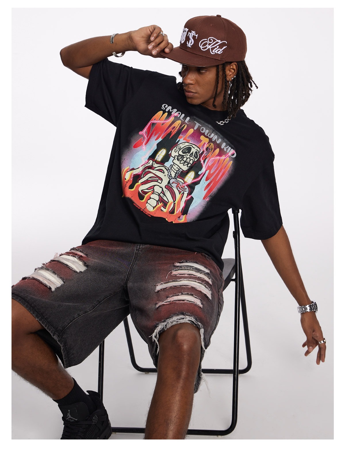 STK SmallTownKid  美式卡通 骷髏印花短袖 短袖T恤