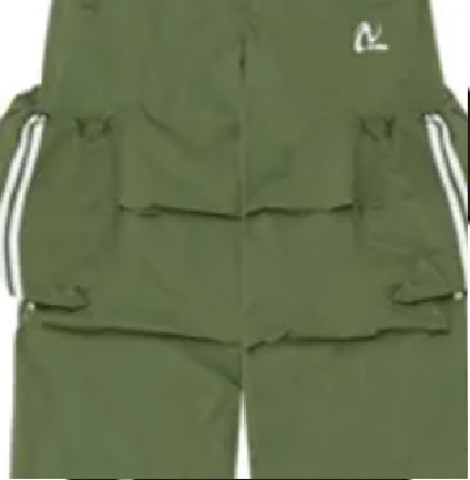 [S] NERDY PARACHUTE CARGO PANTS,KHAKI, PNEF23PT0433 [FINAL SALE] (SN451)