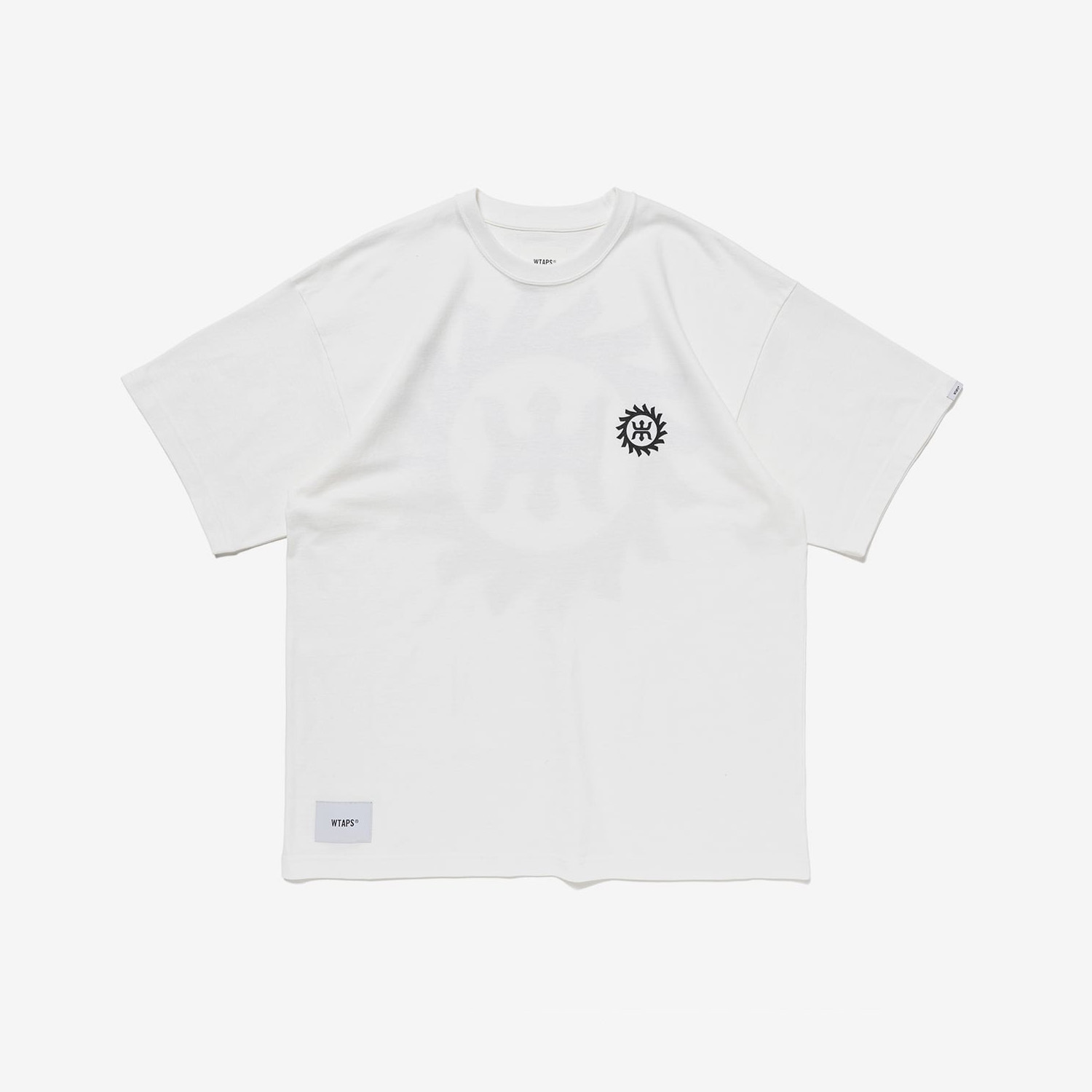 -(B4b03)-WTAPS OBJ 03 / SS / COTTON. MON 純棉 膠印短T 黑/白-241ATDT-CSM27