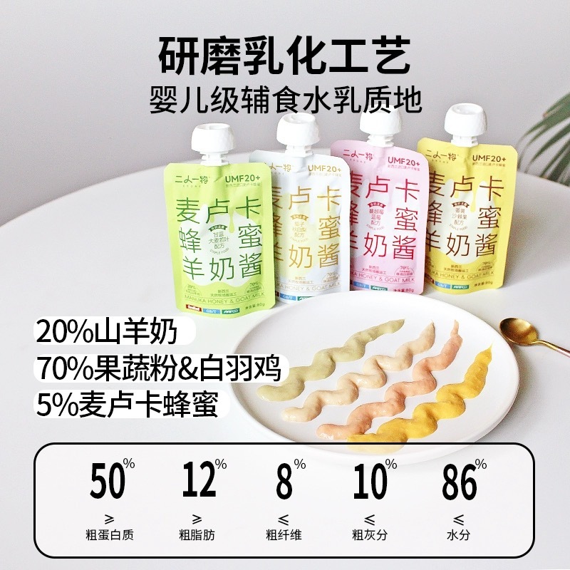 ERONE二人一物 新西兰进口麦卢卡蜂蜜羊奶酱 猫狗通用 80G