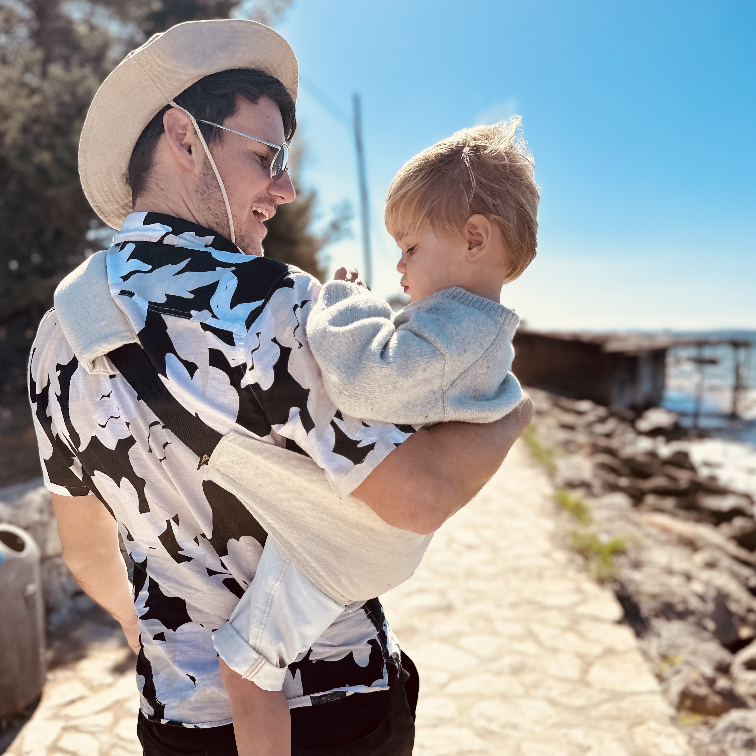 Wildride - 嬰幼兒側背帶 - 白沙亞麻