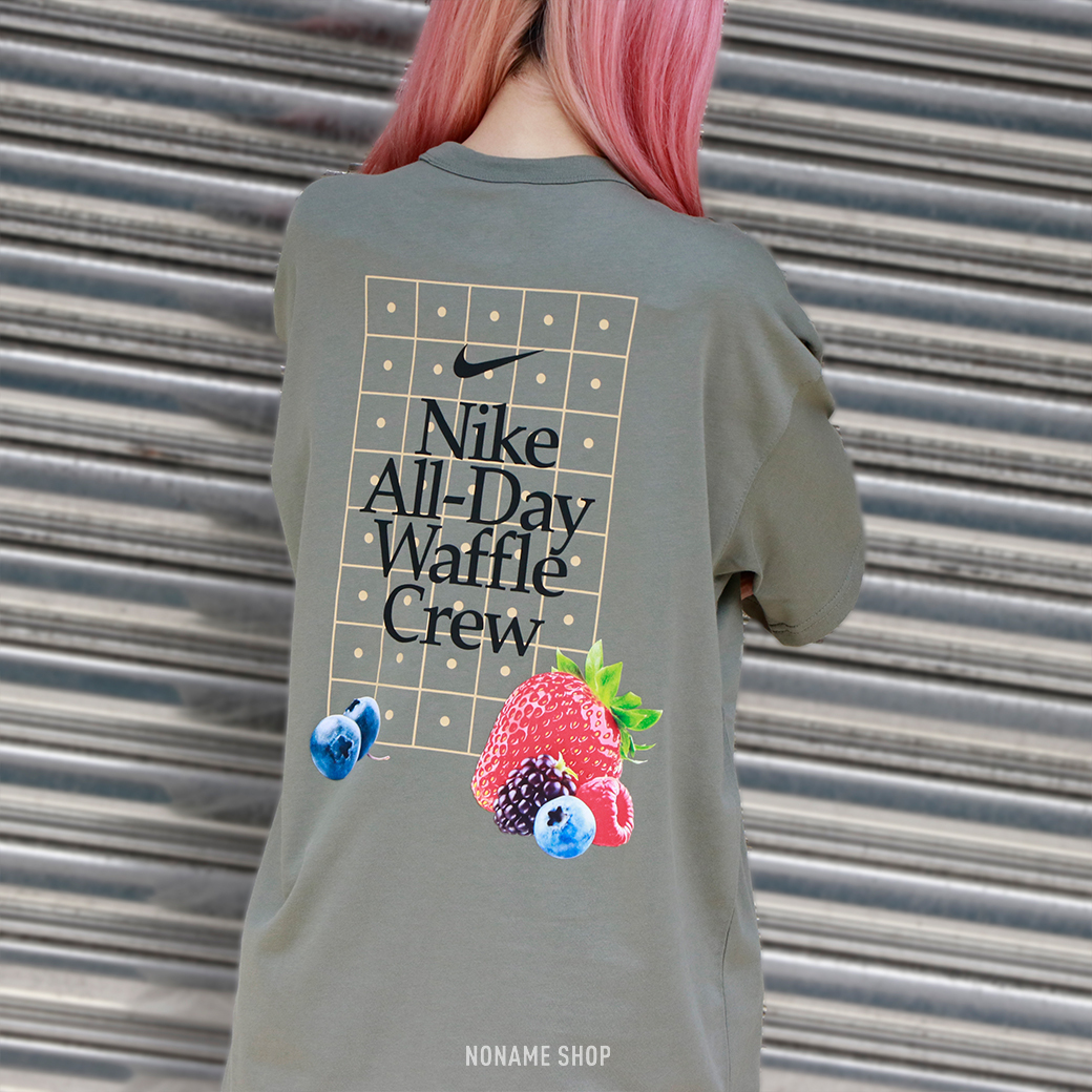 NIKE ALL-DAY WAFFLE CREW 水果 塗鴉 短袖 兩色 (男款)