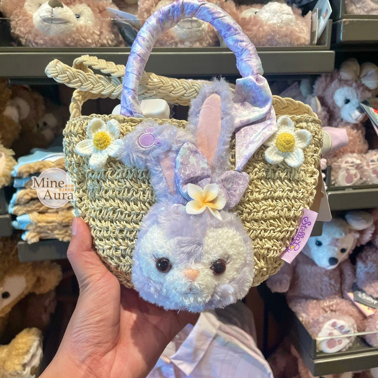 (限時特價) 2024 夏日 達菲 Duffy 與好友們 史黛拉露 星黛露 StellaLou 絨毛大頭 造型 手提包 托特包 斜背包 -上海迪士尼樂園