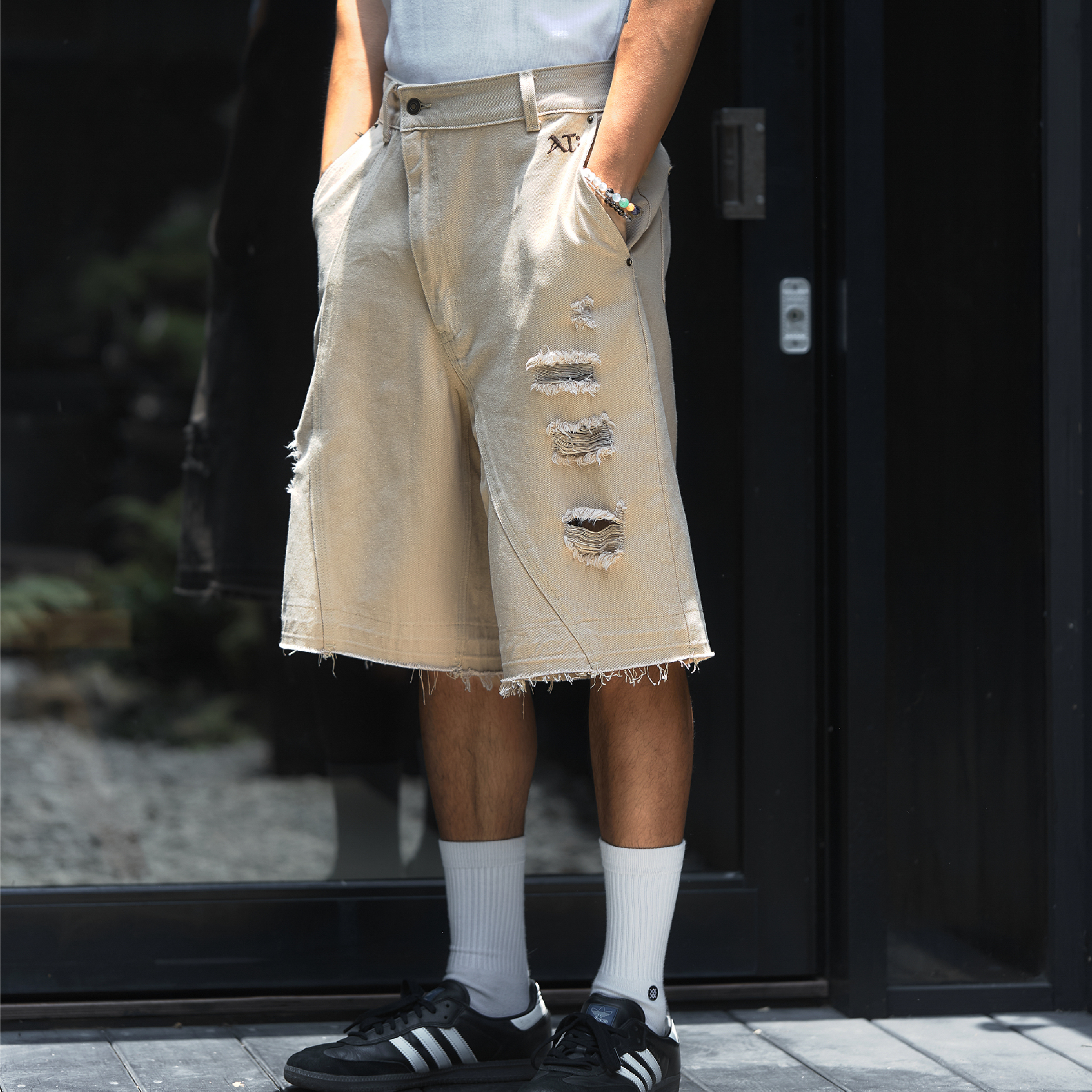 Anonymous Talking Denim Jorts 及膝丹寧短褲