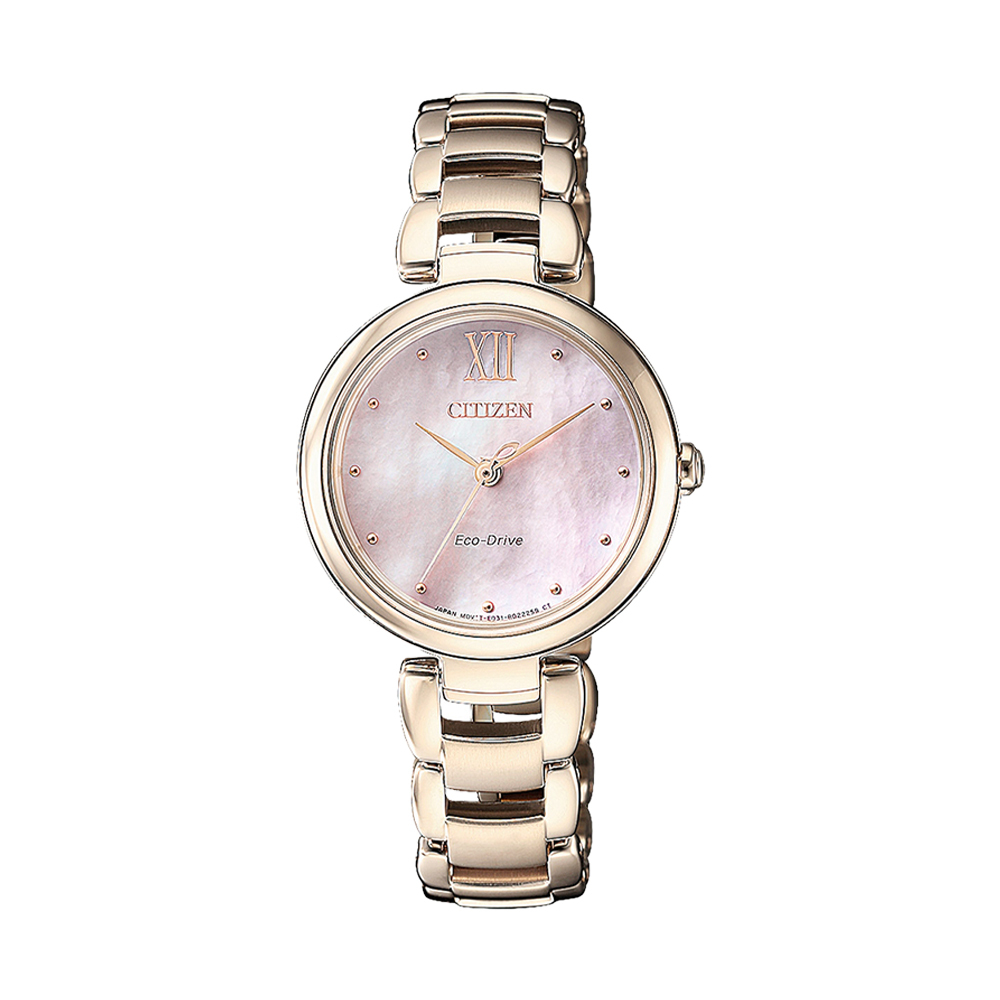 【Citizen 星辰】 L系列 EM0533-82Y Hebe代言 光動能 溫柔優雅 蝶貝 珍珠 手錶 女錶