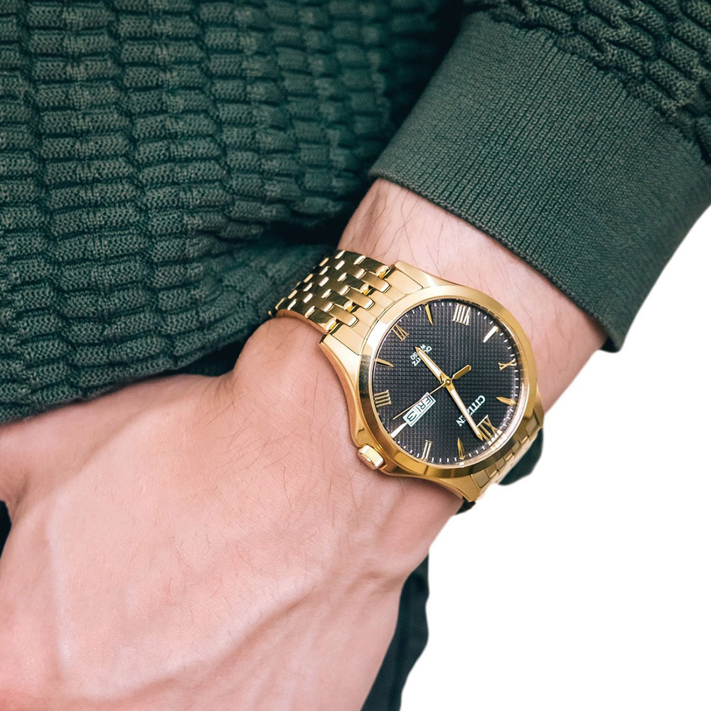 (預購)【CITIZEN 星辰】 BF2022-55H 經典格紋 日本機芯日期星期顯示夜光防水 簡約羅馬數字 石英手錶