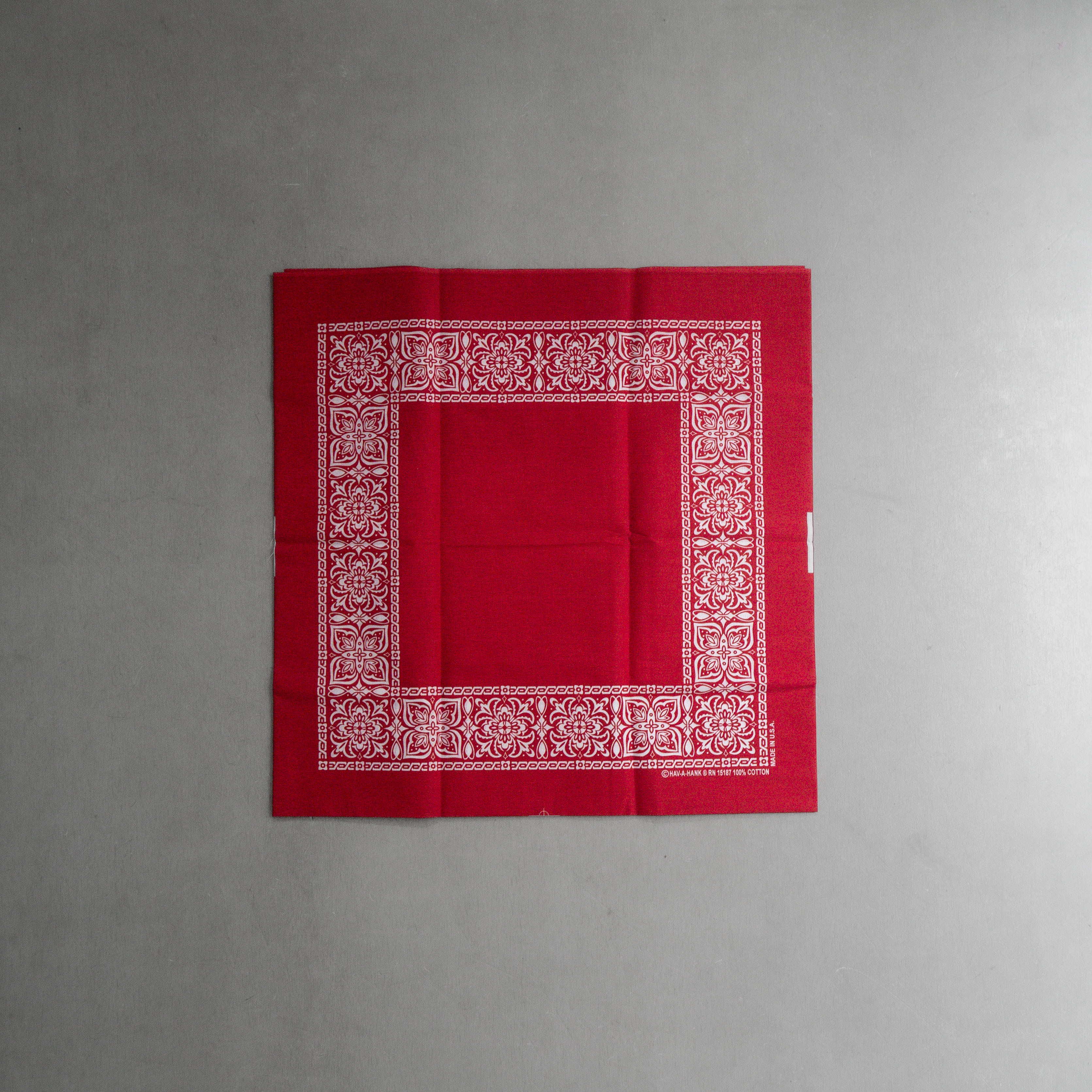 VINTAGE UNCUT HAV-A-HANK BANDANA 美國製 未裁切 純棉 變形蟲 圍巾 領巾