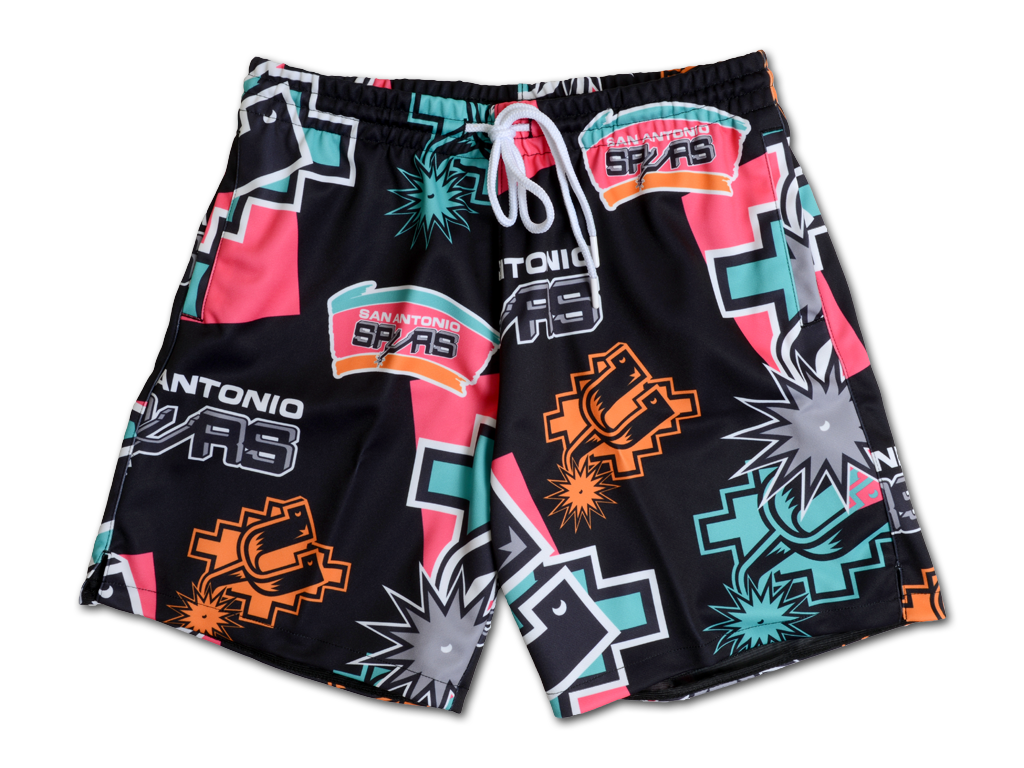 Mitchell & Ness 聖安東尼奧馬刺隊 滿版染印 球褲
