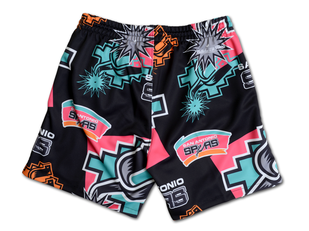 Mitchell & Ness 聖安東尼奧馬刺隊 滿版染印 球褲