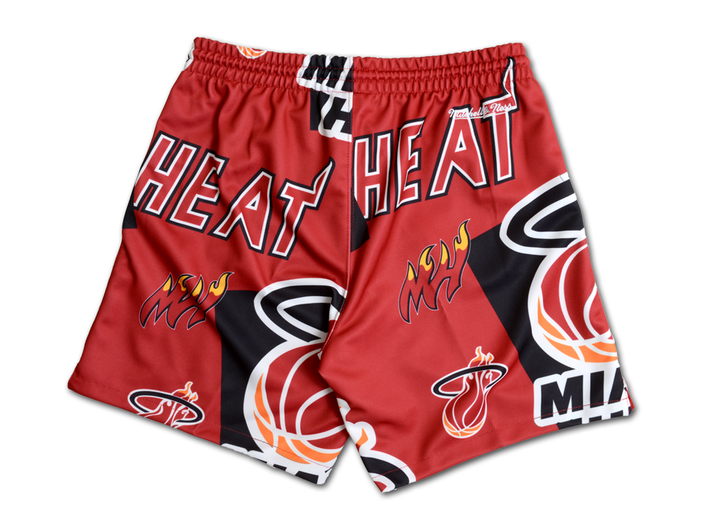 Mitchell & Ness 邁阿密熱火隊 滿版染印 球褲