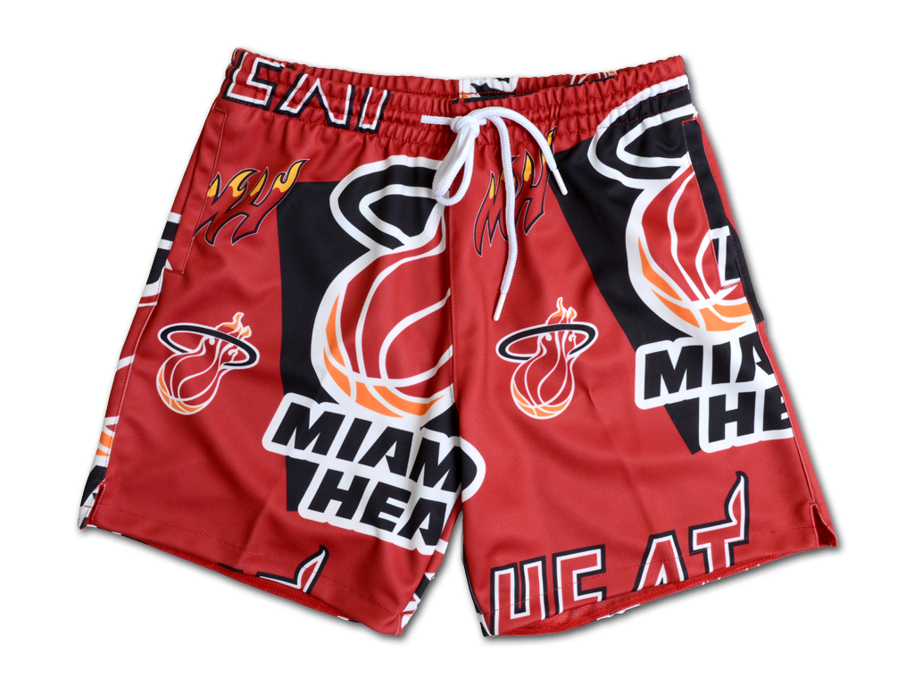 Mitchell & Ness 邁阿密熱火隊 滿版染印 球褲