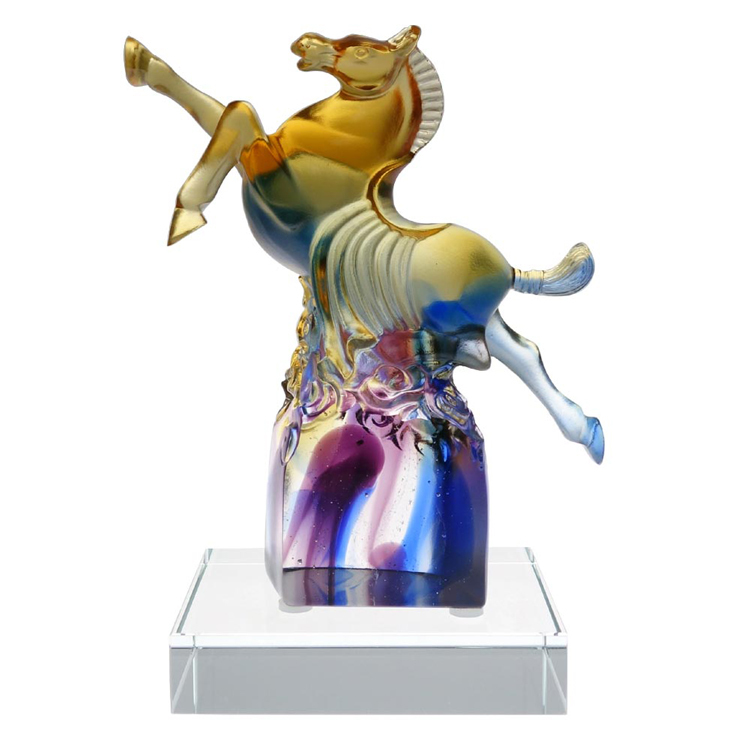 鹿港窯禮品館│琉璃 馬 壯志凌雲 風生水起 工藝品 擺件 書房 辦公室桌面 裝飾