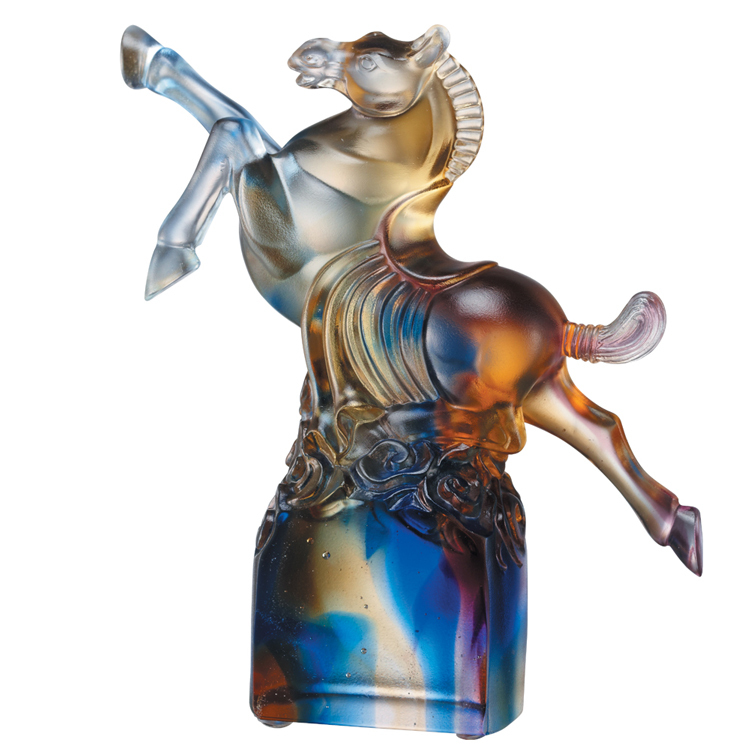 鹿港窯禮品館│琉璃 馬 壯志凌雲 風生水起 工藝品 擺件 書房 辦公室桌面 裝飾