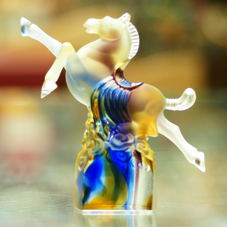 鹿港窯禮品館│琉璃 馬 壯志凌雲 風生水起 工藝品 擺件 書房 辦公室桌面 裝飾