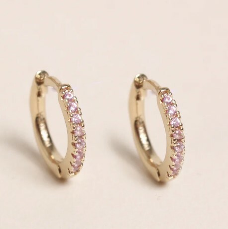 1WK0708-049 WAEKURA 克里奧爾吊墜底座 - 淺玫瑰金耳環 (單隻) #WK-EH0036-pink-U (A-LX-E)