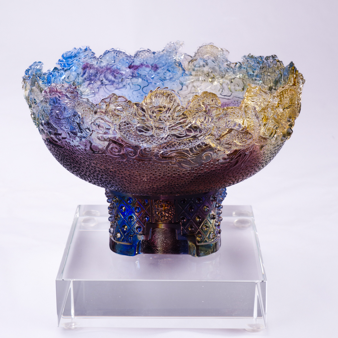 琉璃擺件｜九龍聚寶鴻運隆升 吉祥聚財書房辦公室開業祝賀首選