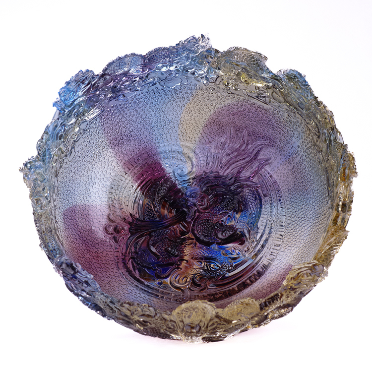 鹿港窯禮品館│琉璃 九龍聚寶_鴻運隆升 擺件 書房 辦公室桌面 裝飾