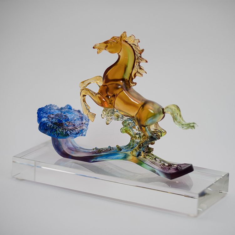 鹿港窯禮品館│居家開運 琉璃珍藏-馬上富貴如意