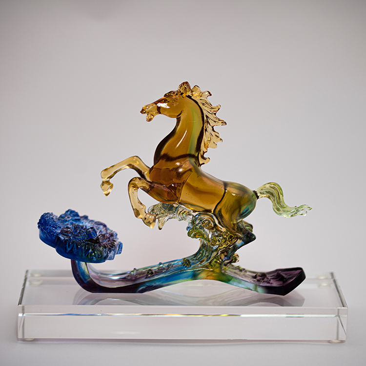 鹿港窯禮品館│居家開運 琉璃珍藏-馬上富貴如意