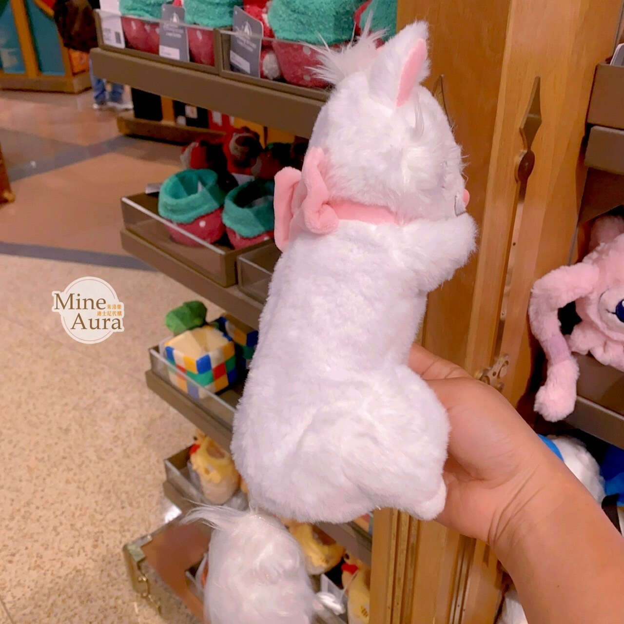 瑪莉貓 Marie 絨毛造型 筆袋 收納袋 貓兒歷險記 The Aristocats -上海迪士尼樂園