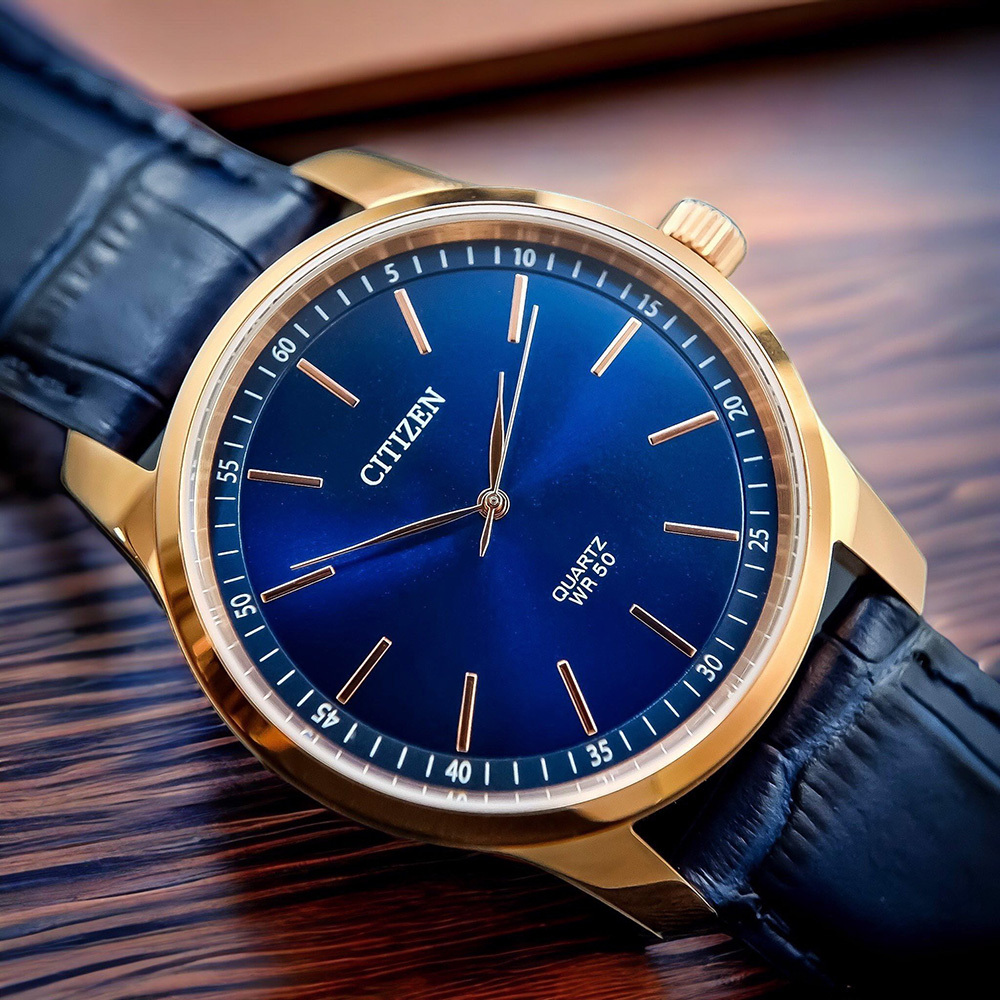 (預購)【Citizen 星辰】BH5003-00L 日本機芯簡約時尚三針小牛皮壓紋石英手錶 中性紳士男士男錶